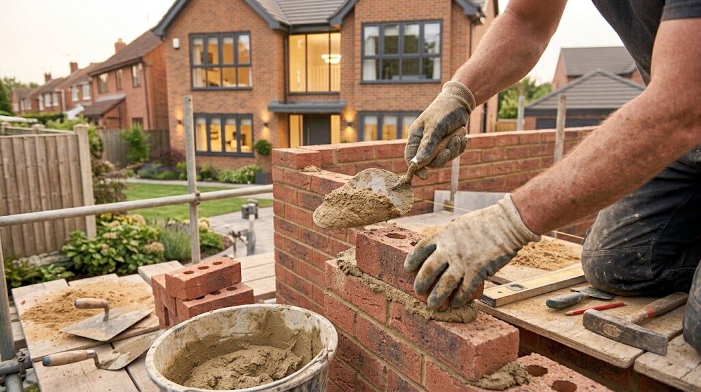Detail of residential brickwork