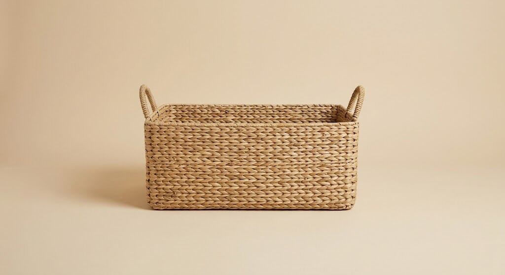 Woven storage basket