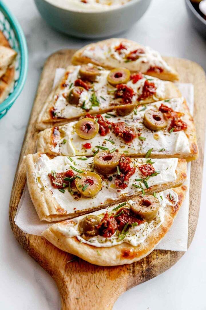Charred flatbread with whipped feta