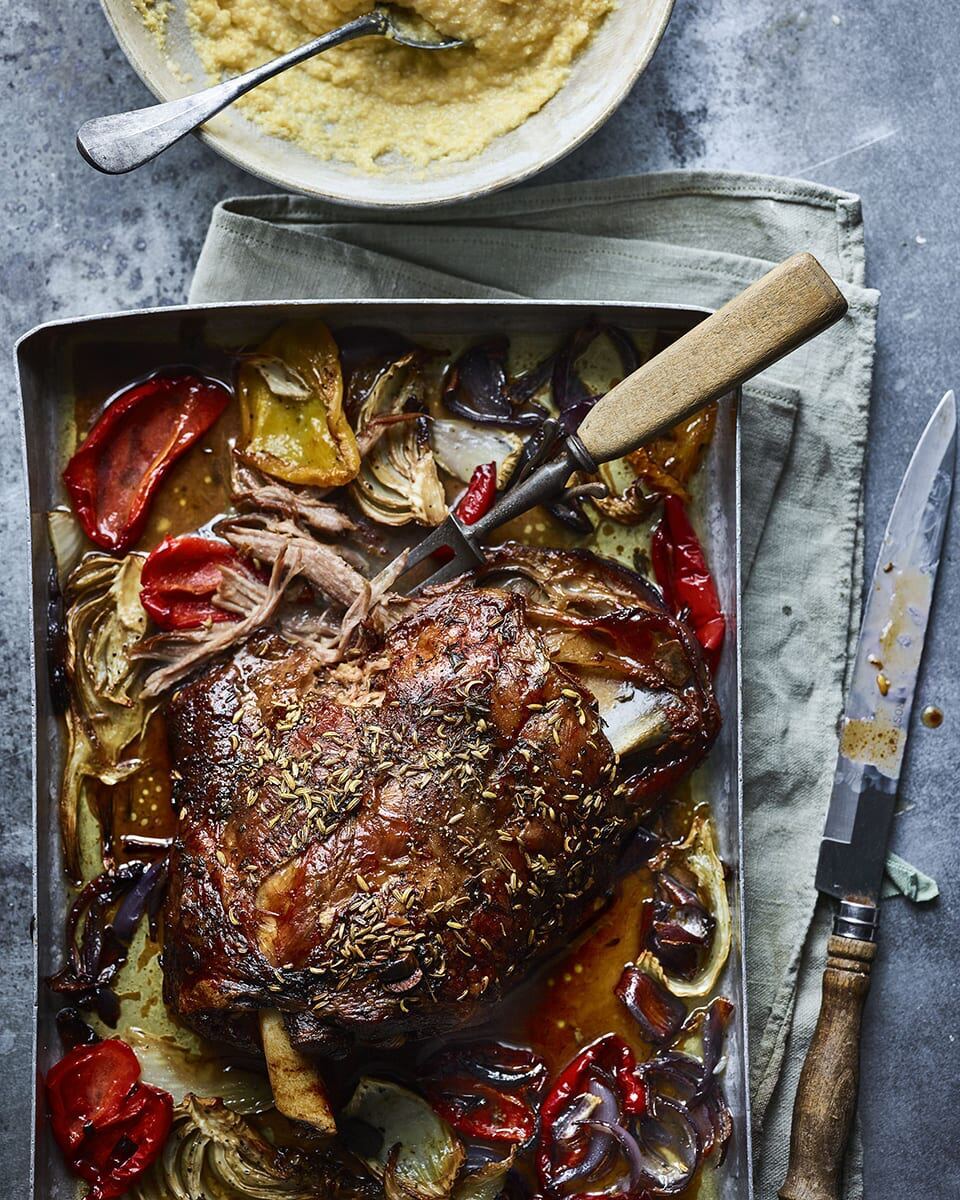 Slow-roast lamb shoulder