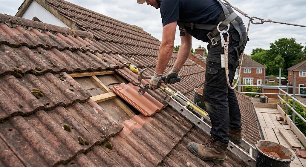 Roof repairs concept